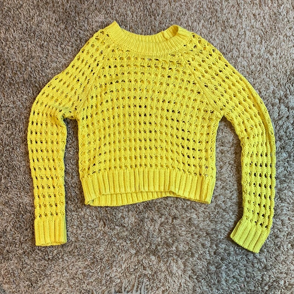 Forever21 (size:S) Yellow crochet sweater